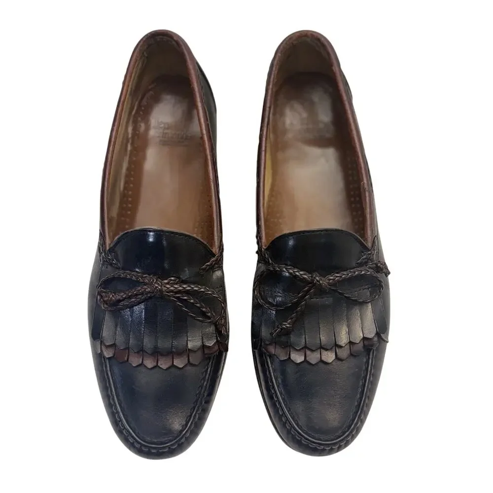 Allen Edmonds Loafers Woodstock Kiltie Tassel Braided Leather Slip On Shoe 12D